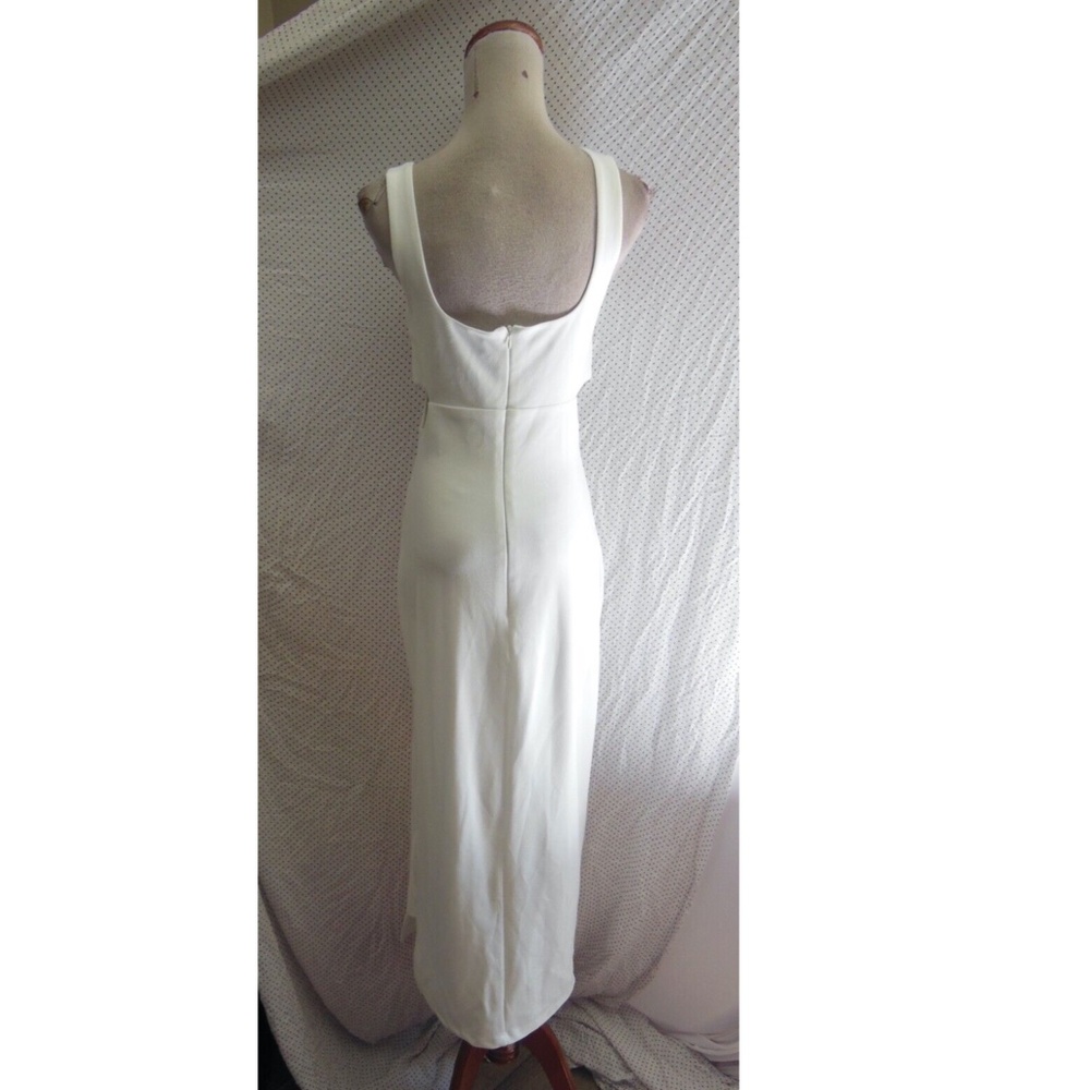 NEW LULUS Captivate My Soul WHITE Cutout BODYCON Stretchy COCKTAIL Midi DRESS S - Picture 16 of 16